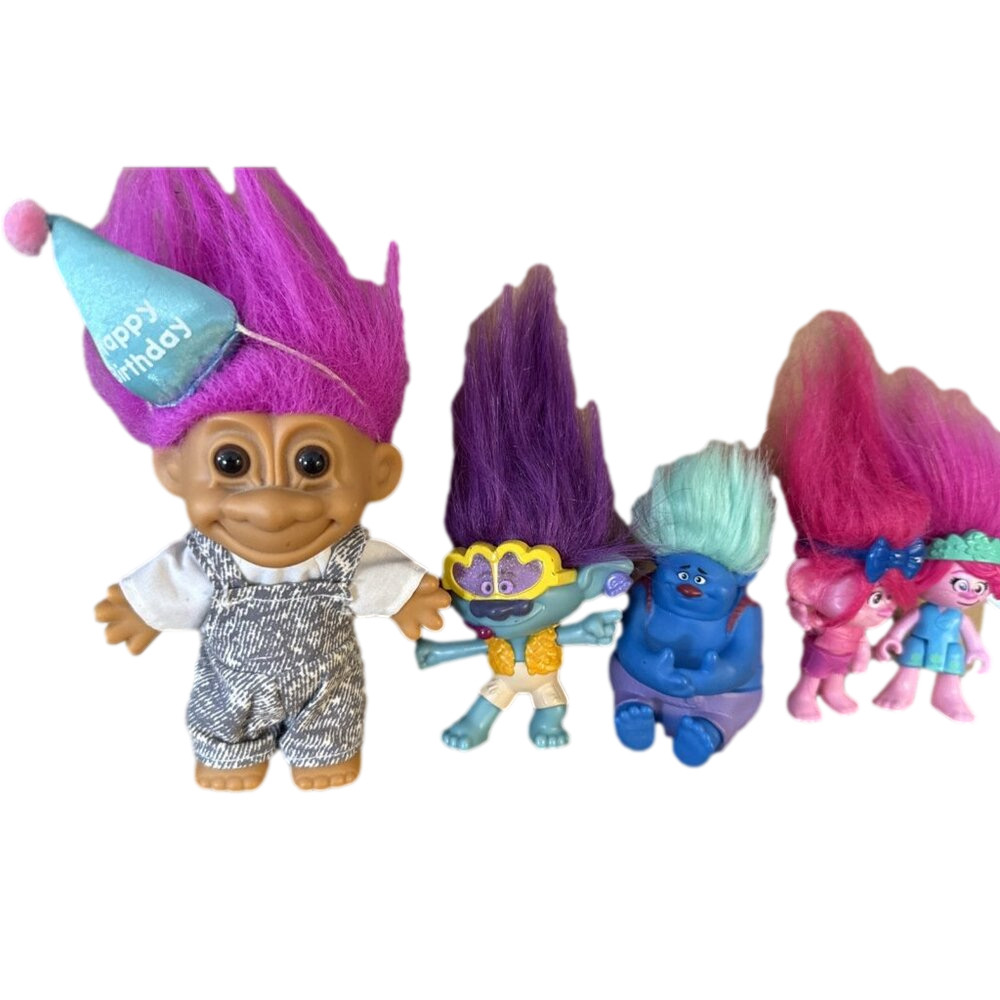 5 Trolls Dolls Biggie Fashion Dancing Birthday Russ McDonalds DreamWorks Mattel